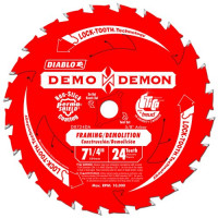 Paquete de 10 hojas de sierra circular Freud D0724DA Diablo Demo Demon de 7-1/4 x 24 dientes