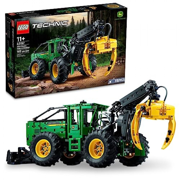 LEGO Technic John Deere 948L-II Skidder 42157 Kit avanzado de construcción de juguetes para tractores para niños a partir de 11 años, regalo para niños que aman la ingeniería y los vehículos agrícolas pesados