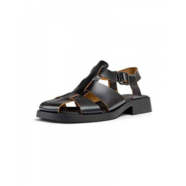 Camper Sandalias planas Fisherman para mujer, negro, 6