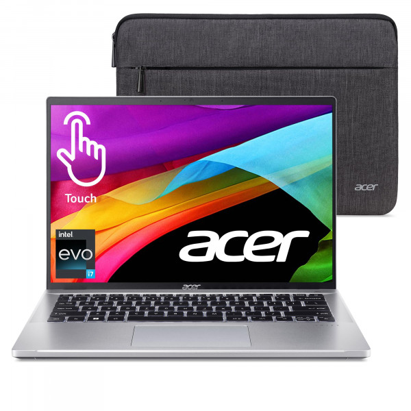 Acer Swift Go Intel Evo Thin & Light Laptop Premium 14 1920x1200 100% sRGB Pantalla táctil Intel Core i7-1355U Intel Iris Xe 16GB LPDDR5 512GB Gen 4 SSD SFG14-71T-72QV