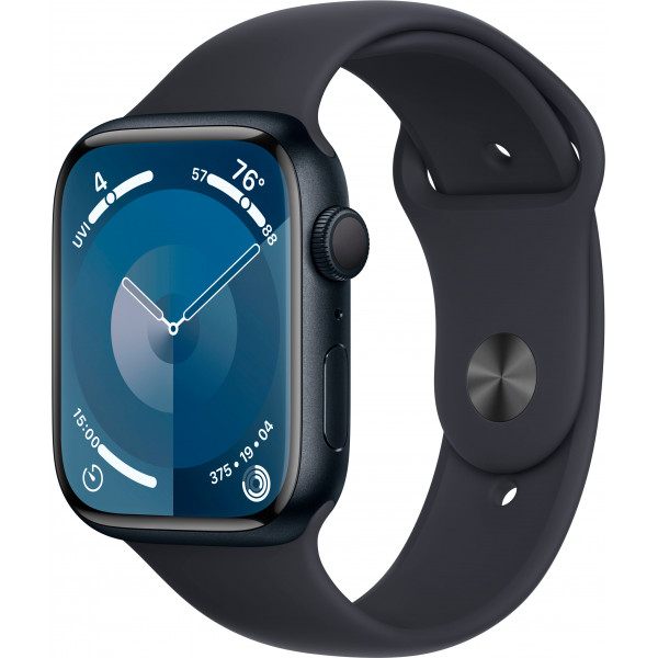Apple Watch Series 9 (GPS) Caja de aluminio medianoche de 45 mm con correa deportiva medianoche - M/L - Medianoche