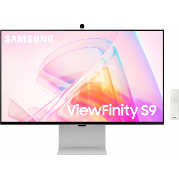 Samsung - Monitor inteligente ViewFinity S9 5K IPS de 27 con pantalla mate, Thunderbolt 4 y cámara SlimFit. - Plata