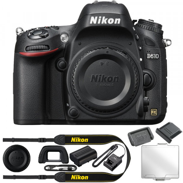 Cámara SLR digital Nikon D610 de 24,3 MP CMOS de formato FX (solo cuerpo)