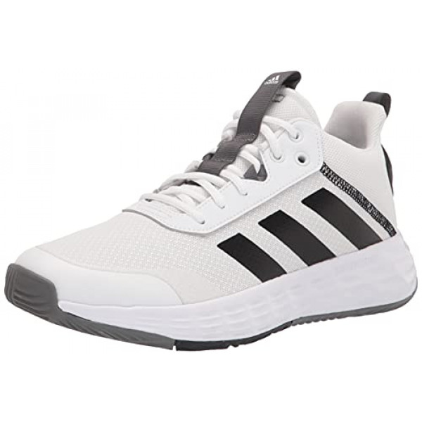 adidas Own The Game 2.0, Zapatillas de Baloncesto para Hombre, Blanco/Negro/Gris, 9.5