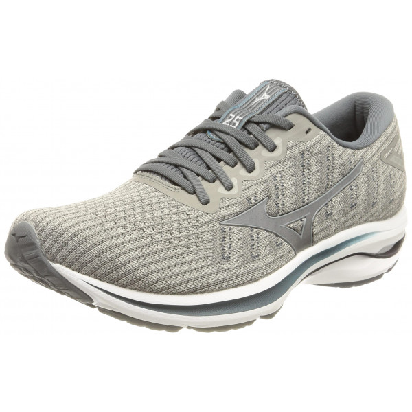 Mizuno Wave Rider 25 WAVEKNIT™ para hombre | Zapatilla para correr con soporte neutro | Materiales ecológicos | Waveknit- Llovizna/Antártida | Estados Unidos 11