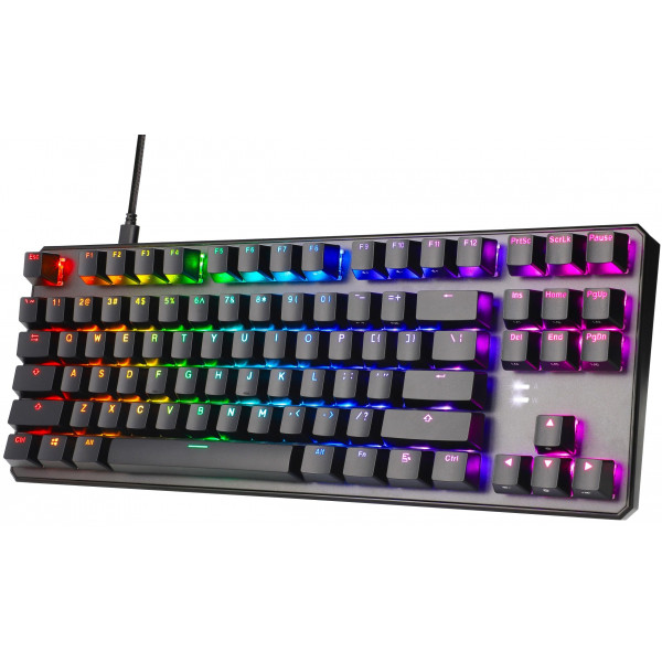 TECWARE Teclado mecánico Phantom+ de 87 teclas, led RGB, interruptor Wraith Pink