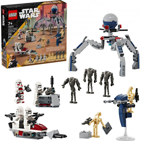 LEGO - Star Wars Paquete de Batalla de Soldado Clon y Droide de Batalla, 75372