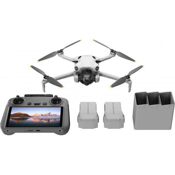 DJI - Mini 4 Pro Fly More Combo Plus Drone y Control Remoto RC 2 con Pantalla Incorporada - Gris