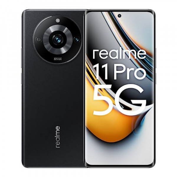 realme 11 Pro RMX3771 Dual-SIM 128GB ROM + 8GB RAM (solo GSM | Sin CDMA) Teléfono inteligente 5G desbloqueado de fábrica (Astral Black) - Versión internacional