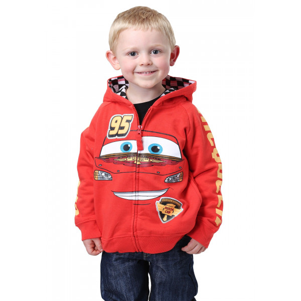 Disney Boys Cars '95 novedad sudaderas con capucha, rojo, 3T US