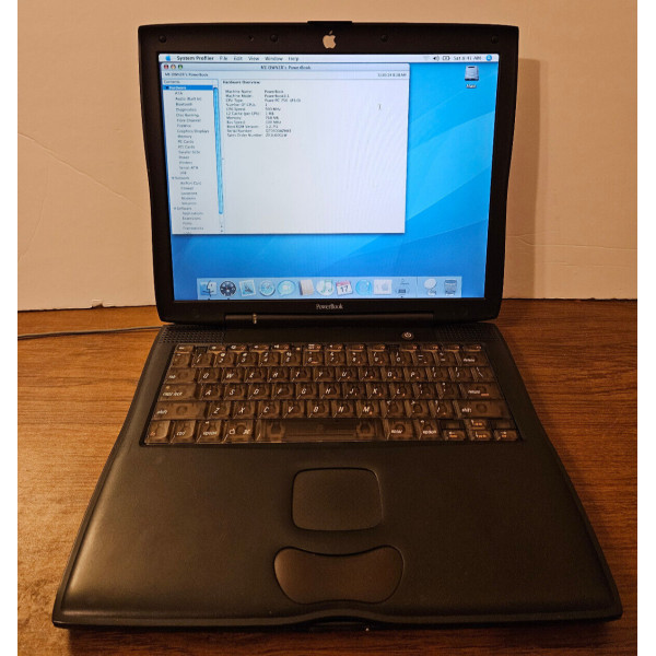 Apple Macintosh PowerBook G3 Pismo PPC 500MHz 768MB 80GB -250MB IOMEGA -ATI -OSX