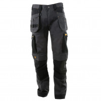 DEWALT Barstow Pro-Stretch, ajuste delgado, bolsillo tipo funda, pantalones de trabajo para hombre, gris/negro, W34/L31