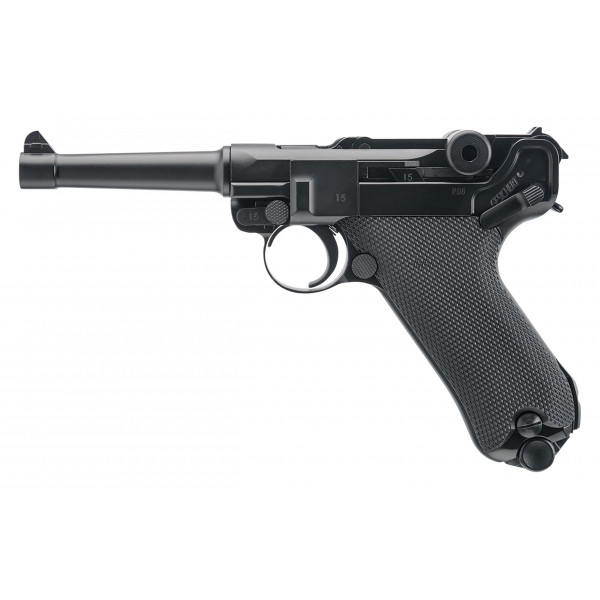 Umarex Legends, pistola de aire comprimido P.08, totalmente metálica, calibre .177, pistola de aire comprimido, acción de retroceso
