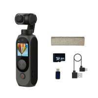 FIMI Palm 2 Pro Cámara cardán portátil de 3 ejes, CMOS de 1/2”, vídeo 4K, tamaño de bolsillo, seguimiento inteligente, fotografía de 12 MP, zoom 3x, 2600 mAh, con tarjeta SD de 128 GB, para video Vlog