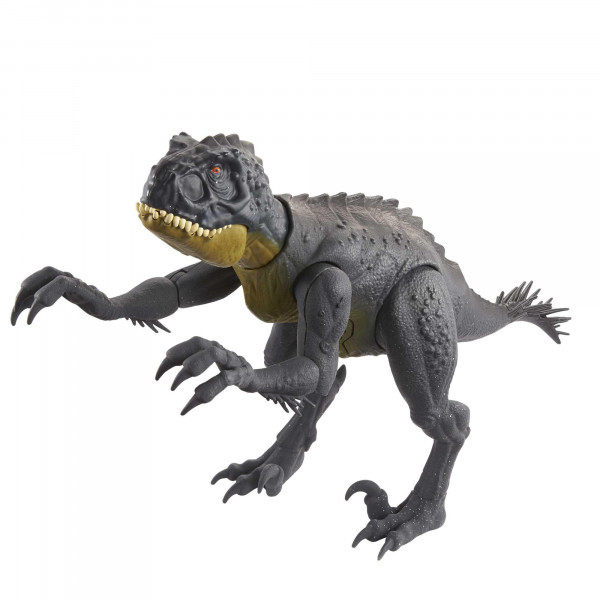 Mattel Jurassic World Camp Cretaceous Slash 'N Battle Scorpios Rex Dinosaurio Figura de acción de juguete, rugido, corte y movimientos de látigo de cola