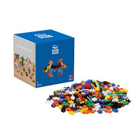 PLUS PLUS - Juego abierto - 600 piezas - Mezcla de colores básicos, juguete de construcción, mini bloques de rompecabezas entrelazados para niños