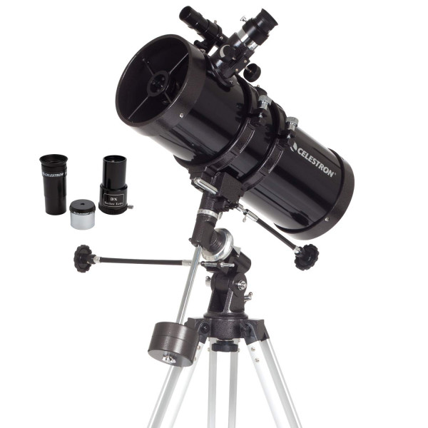 Celestron - Telescopio PowerSeeker 127EQ - Telescopio ecuatorial alemán manual para principiantes - Compacto y portátil - Paquete de software de astronomía adicional - Apertura de 127 mm