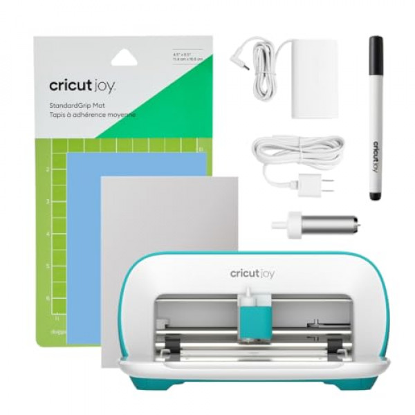 Cricut Joy Machine: una máquina inteligente de bricolaje compacta y portátil para crear etiquetas, tarjetas y manualidades personalizadas, funciona con materiales termoadhesivos, de vinilo y de papel, compatible con Bluetooth (iOS/Android/Windows)