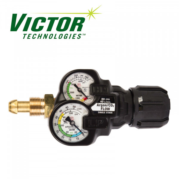 Regulador de argón de gas inerte Victor EDGE 2.0 Medidor de flujo, ESS32-80CFH-580, 0781-3641