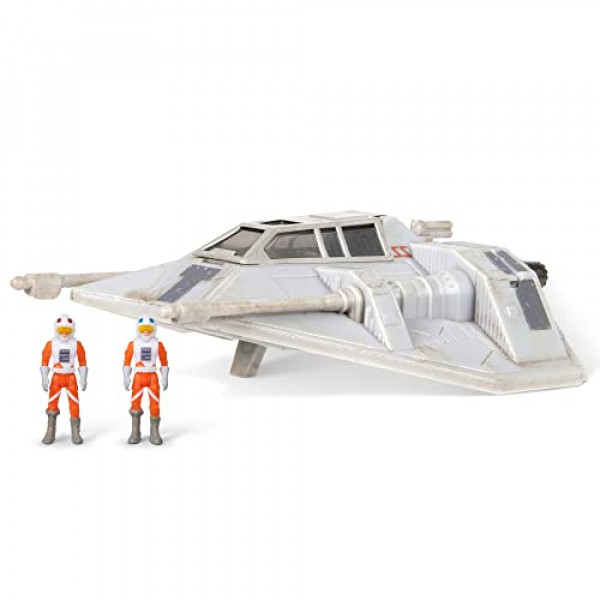 STAR WARS Micro Galaxy Squadron Luke Skywalker's Snowspeeder - Vehículo clase Starfighter de 5 pulgadas con dos accesorios para microfiguras de 1 pulgada