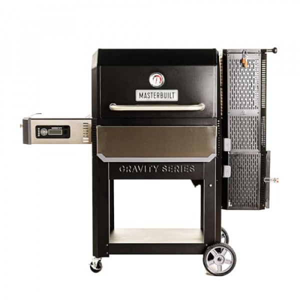 Masterbuilt® Gravity Series® 1050 Parrilla, plancha y ahumador de carbón digital con control digital, conectividad de aplicaciones y 1050 pulgadas cuadradas de cocción, negro, modelo MB20041220