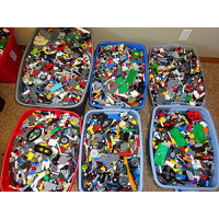 ¡Lote a granel de Lego de 4 libras! Piezas aleatorias, piezas y ladrillos, 500 piezas