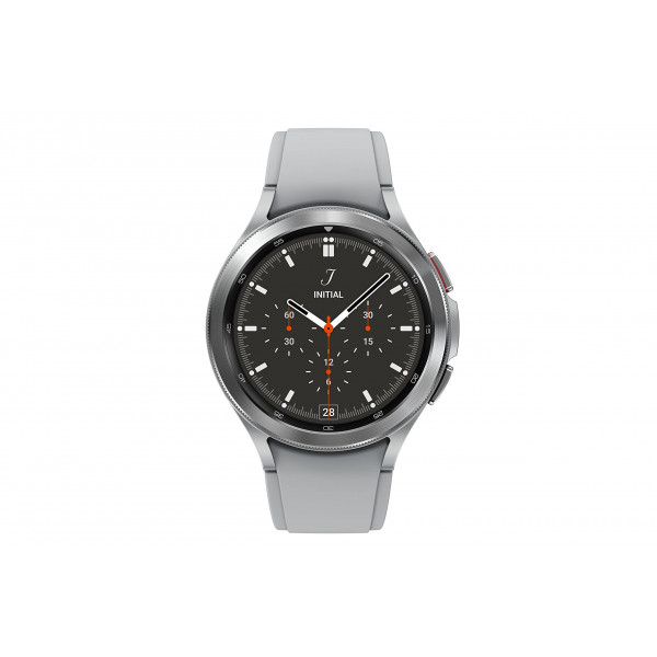 SAMSUNG Galaxy Watch 4 Classic 46 mm Smartwatch con monitor ECG Tracker para salud, fitness, correr, ciclos de sueño, detección de caídas GPS, LTE, versión EE. UU., plateado