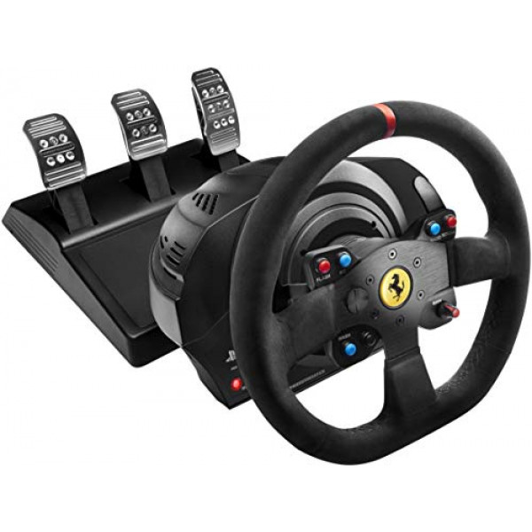Thrustmaster T300 Ferrari Integral Racing Wheel Alcantara Edition Volante de carreras con pedales Compatible con (PS5, PS4, PC)