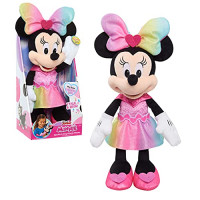 Disney Junior Minnie Mouse Sparkle and Sing Peluche de 13 pulgadas con luces y sonidos, juguetes para niños con licencia oficial para edades de 3 años en adelante por Just Play