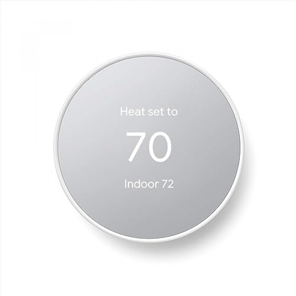 Google Nest Thermostat - Termostato inteligente para el hogar - Termostato Wifi programable - Nieve
