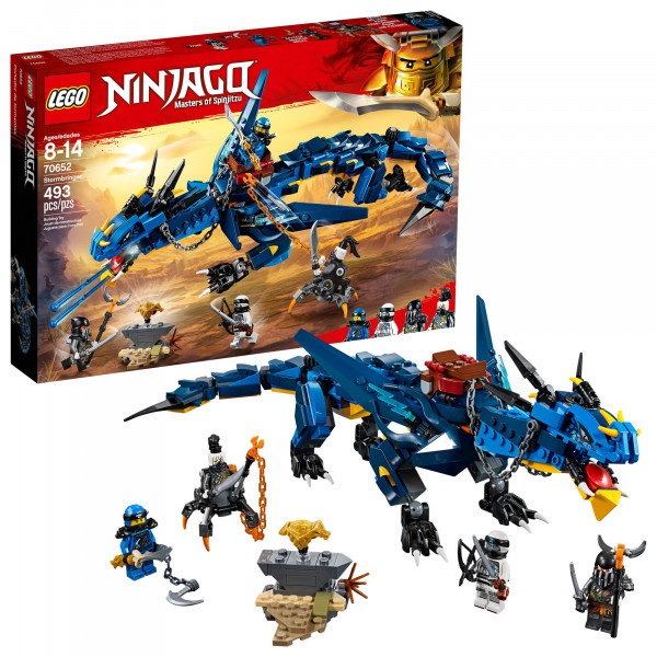 LEGO NINJAGO Masters of Spinjitzu: Stormbringer 70652 Kit de construcción de juguetes ninja con modelo de dragón azul para niños, el mejor juego de regalo para niños (493 piezas) (descontinuado por el fabricante)