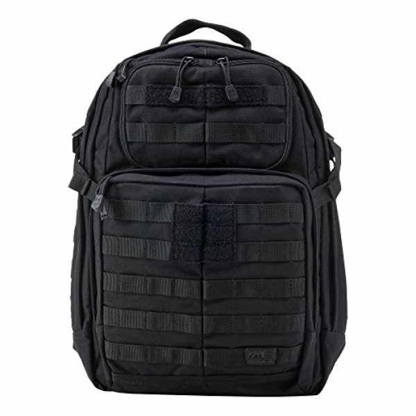 5.11 Mochila militar táctica RUSH24, mochila Molle Bag, 37 litros mediana, negra, estilo 58601