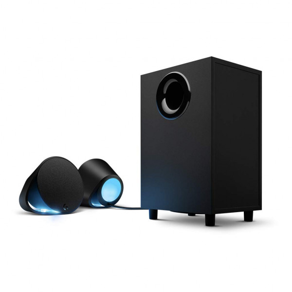 Logitech G560 Sistema de altavoces para juegos de PC con sonido ultra envolvente 7.1 DTS:X, LIGHTSYNC RGB basado en juegos, dos altavoces y subwoofer, Bluetooth, USB, experiencia de juego inmersiva - Negro