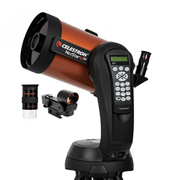 Celestron - Telescopio NexStar 6SE - Telescopio computarizado para principiantes y usuarios avanzados - Montura GoTo totalmente automatizada - Tecnología SkyAlign - Más de 40.000 objetos celestes - Espejo primario de 6 pulgadas