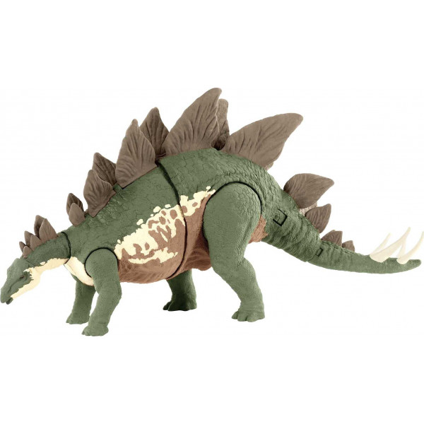 Mattel Jurassic World Toys Camp Cretaceous Mega Destroyers Stegosaurus Dinosaur Figura de acción, juguete de regalo con articulaciones móviles, función de ataque y fuga