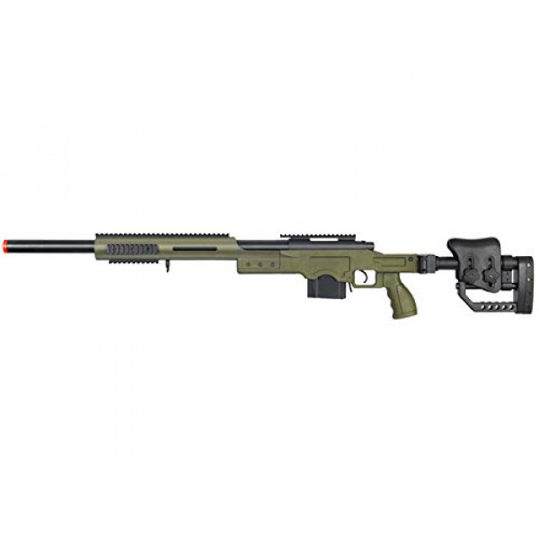 Well Full Metal MB4410 Airsoft Rifle de francotirador con resorte - OD Verde