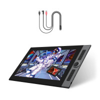 XP-PEN Artist Pro 16 Tableta de dibujo con pantalla Pantalla de dibujo de 15,6 pulgadas Pantalla gráfica laminada completa y cable XP-PEN 3 en 1 para Artist 12 (2.ª generación), Artist 16 (2.ª generación), Artist Pro 16