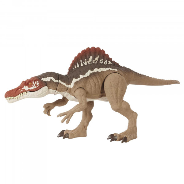 Mattel Jurassic World Extreme Chompin' Spinosaurus Dinosaurio Figura de acción de juguete con mordida enorme, diseño auténtico y articulaciones móviles
