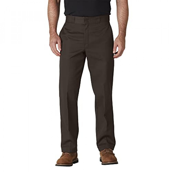 Dickies Pantalón de trabajo Original 874 para hombre, marrón oscuro, 34 W x 32 L