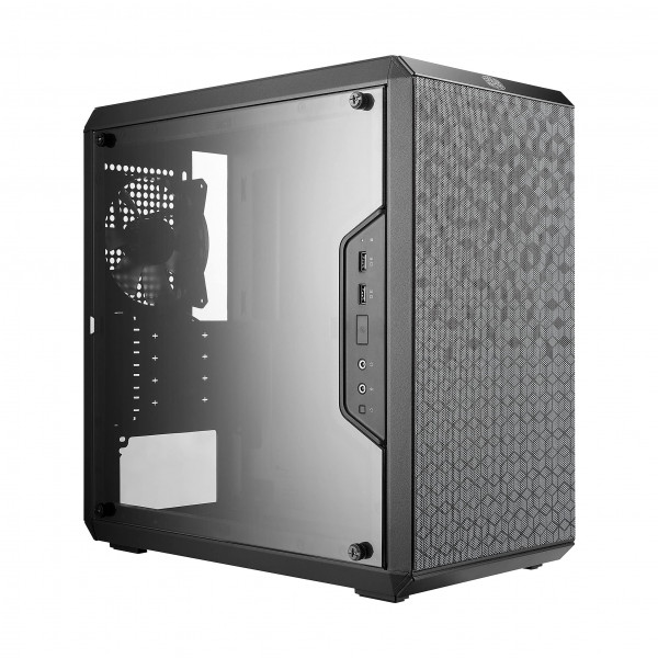 Cooler Master MasterBox Q300L Torre Micro-ATX con filtro de polvo de diseño magnético, panel lateral acrílico transparente, E/S ajustable y flujo de aire totalmente ventilado, negro (MCB-Q300L-KANN-S00)