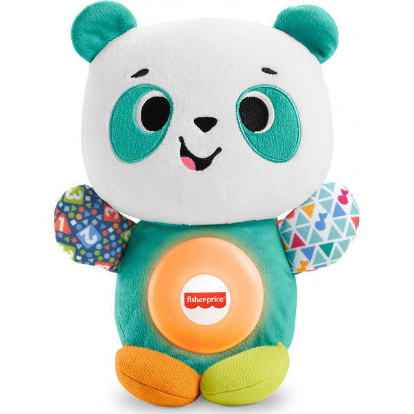 Fisher-Price Linkimals Juguete para bebés y niños pequeños, panda de peluche con música interactiva y luces para jugar juntos, a partir de 9 meses