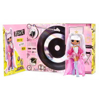 Muñeca de moda LOL Surprise OMG Remix Kitty K, con 25 sorpresas, reproducción de música, ropa adicional, zapatos, cepillo para el cabello, soporte, revista de letras y paquete de tocadiscos, para niñas a partir de 4 años