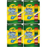 Crayola 58-8106 Marcador Super Tips 20CT (paquete de 4)