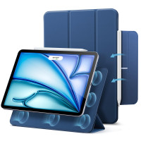 ESR para iPad Air 11 pulgadas funda M2 (2024), iPad Air 6.ª/5.ª/4.ª generación (2022/2020), potente accesorio magnético, funda delgada con soporte triple, compatible con lápiz Pro (USB-C), protección duradera, azul marino