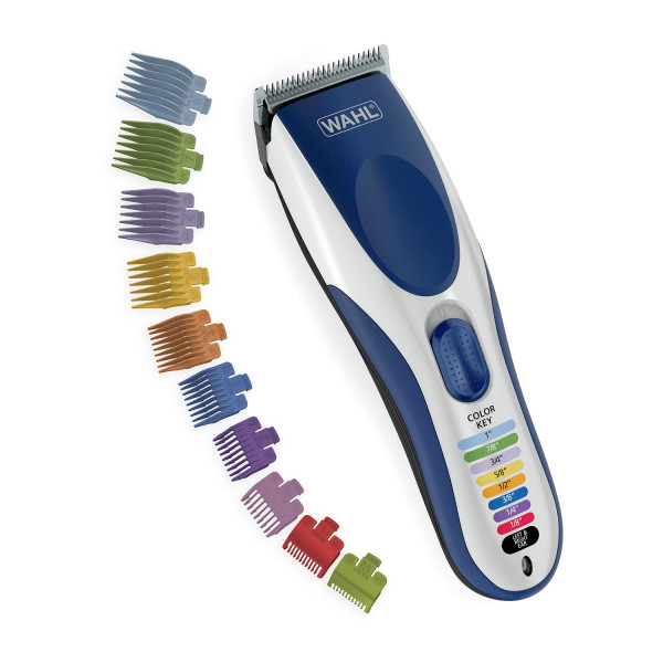 Cortadora y recortadora de cabello recargable inalámbrica Wahl Color Pro - Peines guía codificados por colores fáciles - para hombres, mujeres y niños - Modelo 9649P