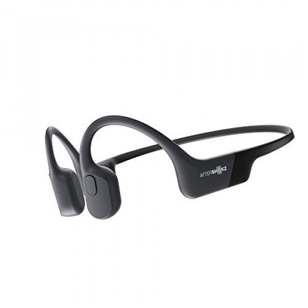 Aftershokz Aeropex (rebautizado como Shokz OpenRun) - Auriculares deportivos de conducción ósea Bluetooth con oído abierto - Auriculares inalámbricos resistentes al sudor para entrenamientos y correr - Micrófono incorporado