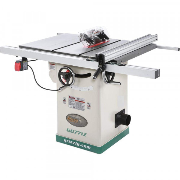 Grizzly Industrial G0771Z - Sierra de mesa híbrida de 10 2 HP 120 V con guía en forma de T