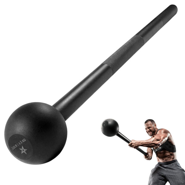 Yes4All Steel Mace Bell para entrenamiento de fuerza, entrenamiento de hombros, agarres y antebrazos - 10 libras
