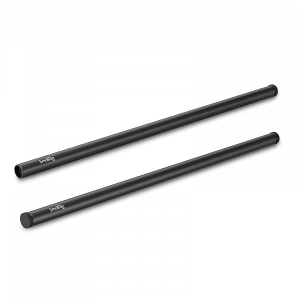 SmallRig Varilla de 15 mm de aleación de aluminio negra de 16 pulgadas (40 cm) con rosca hembra M12, paquete de 2-1054