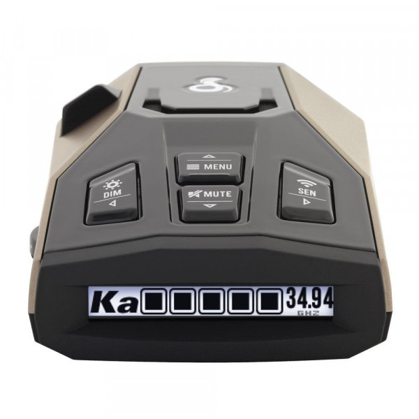 Detector de radar láser Cobra RAD 450: largo alcance, filtro de alerta falsa, alerta de voz y pantalla OLED, negro, RAD450